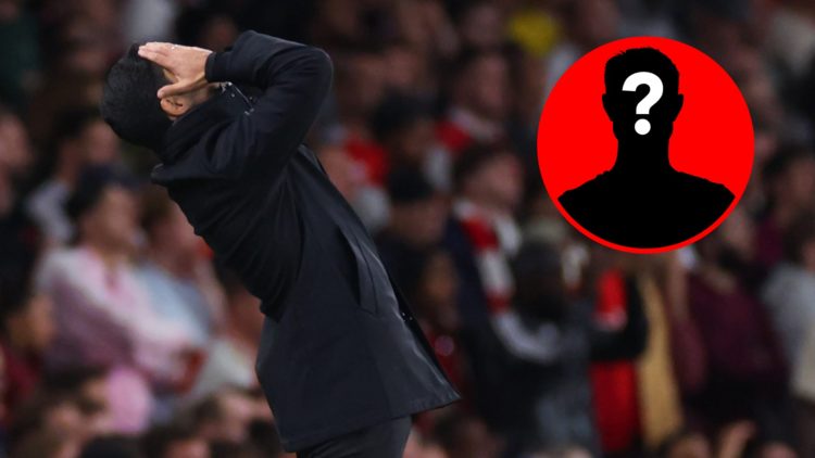 An image featuring Mikel Arteta and a mystery player inset