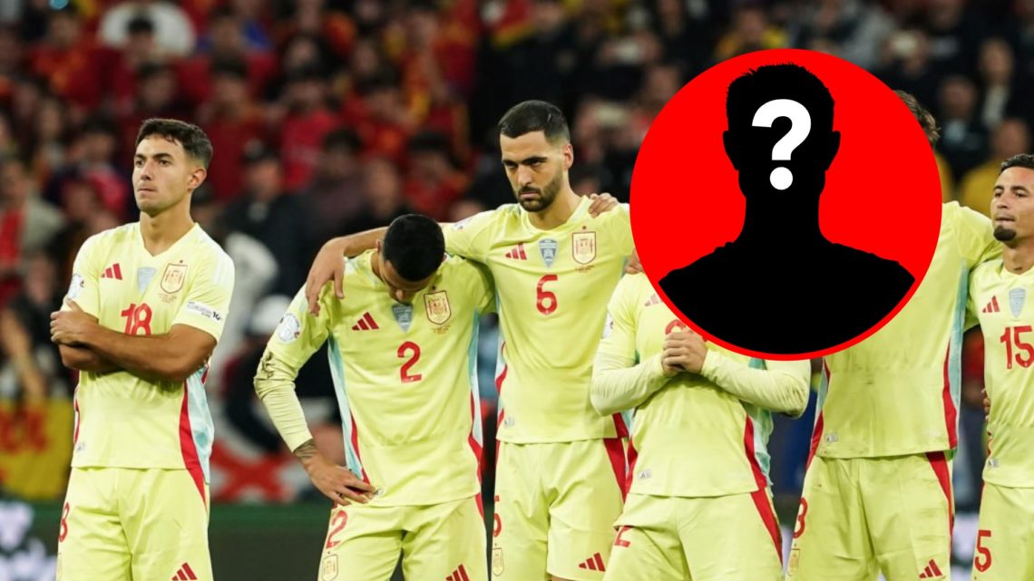 Players of Spain look dejected during the UEFA Nations League 2025 final between Portugal and Spain, inset, mystery icon.