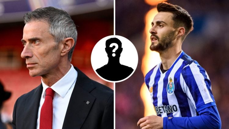 Andrea Berta, Sporting Director of Arsenal, looks on prior to the UEFA Champions League 2024/25 Semi Final First Leg match between Arsenal FC and P...