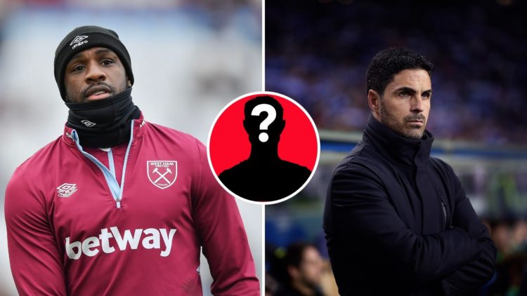 Split Image of Michail Antonio of West Ham United during the Premier League match between West Ham United and Nottingham Forest, Mikel Arteta Arsen...