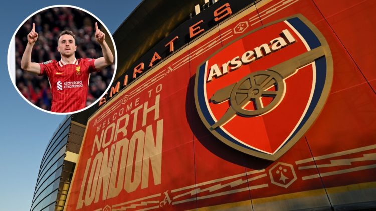 Image of General view outside the stadium featuring the Arsenal football club badge prior to the Premier League match between Arsenal FC and Fulham...