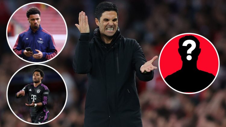 Image of Mikel Arteta, Manager of Arsenal reacts during the UEFA Champions League 2024/25 Semi Final First Leg match between Arsenal FC and Paris S...