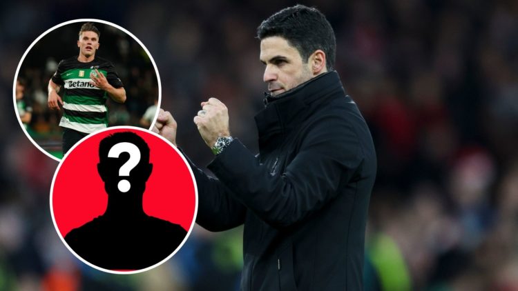 Image of Head Coach Mikel Arteta of Arsenal celebrates his sides 2-0 win during the Premier League match between Arsenal FC and Brighton, Insets of...