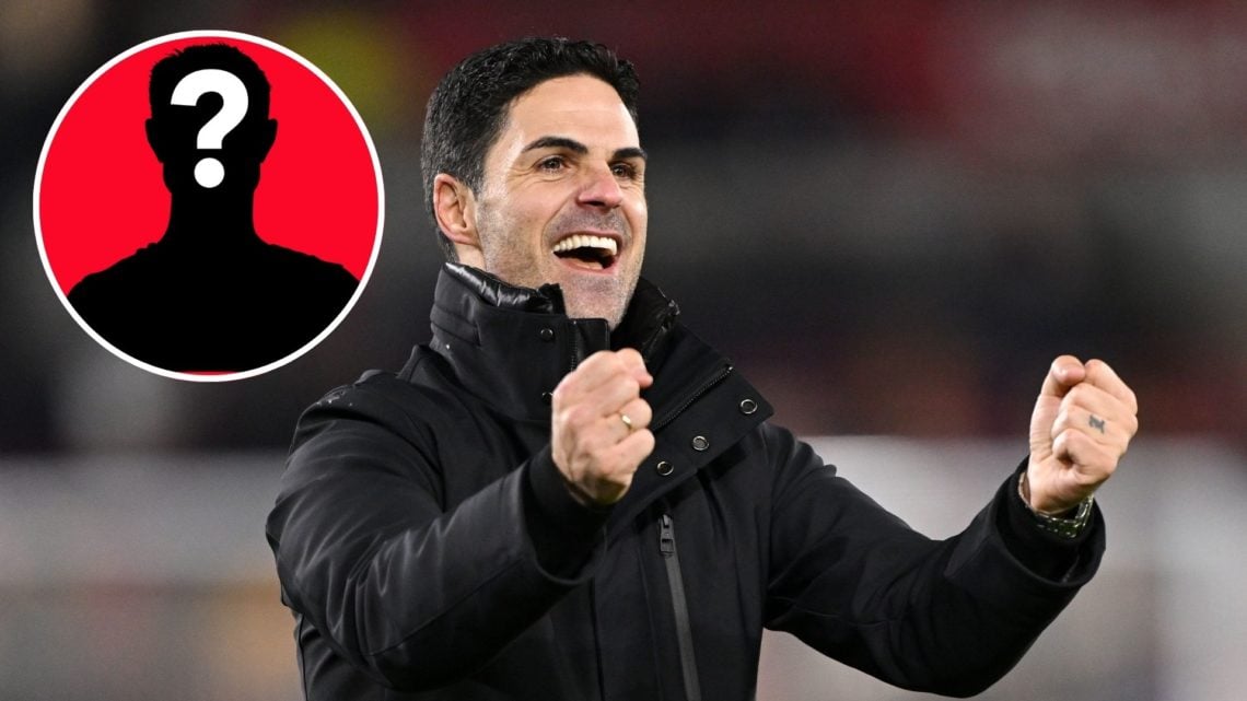 Image of Mikel Arteta, Manager of Arsenal, celebrates following the team's victory during the Premier League match between Brentford FC and Arsenal...
