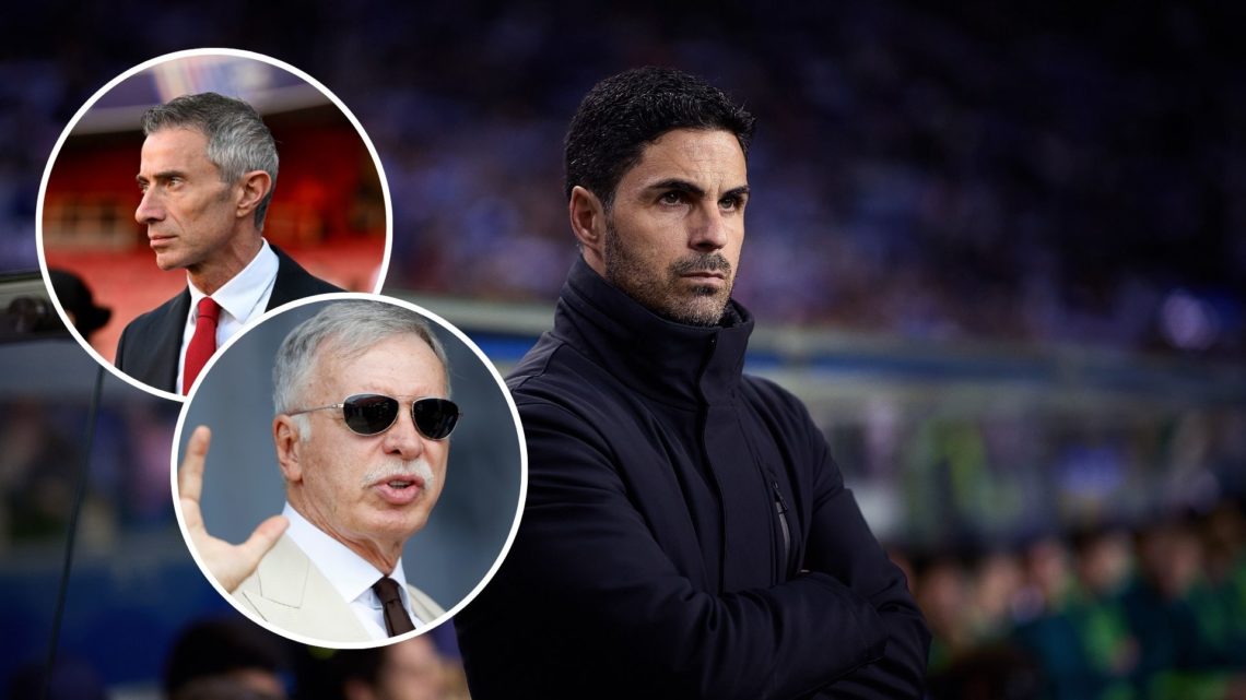 Image of Mikel Arteta Arsenal manager looks on during the UEFA Champions League 2023/24 round of 16 first leg match between FC Porto and Arsenal, I...