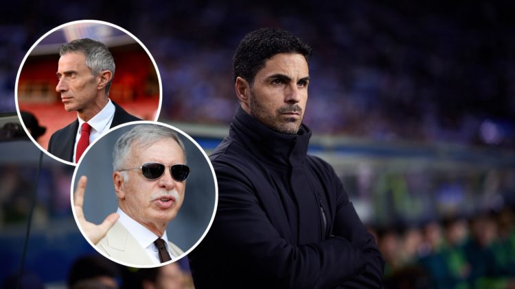 Image of Mikel Arteta Arsenal manager looks on during the UEFA Champions League 2023/24 round of 16 first leg match between FC Porto and Arsenal, I...