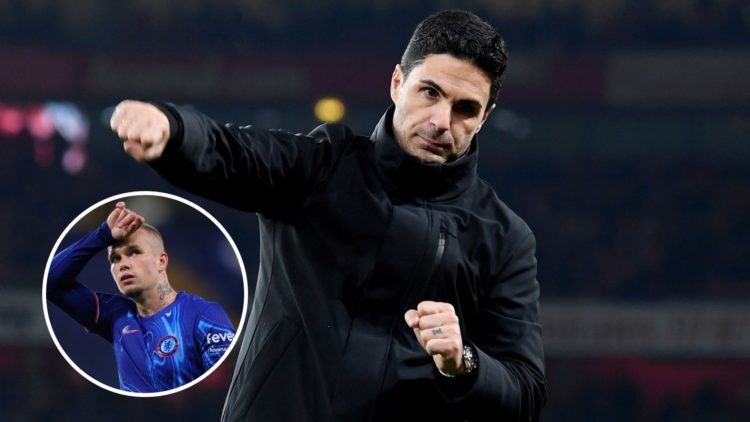 Image of Mikel Arteta, Manager of Arsenal, celebrates after the Premier League match between Arsenal FC and Newcastle United, inset of Mykhailo Mud...