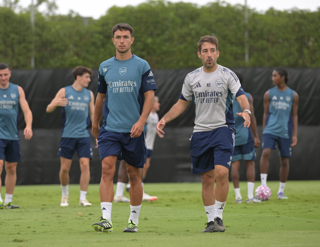 Martin Zubimendi during an Arsenal Training Session