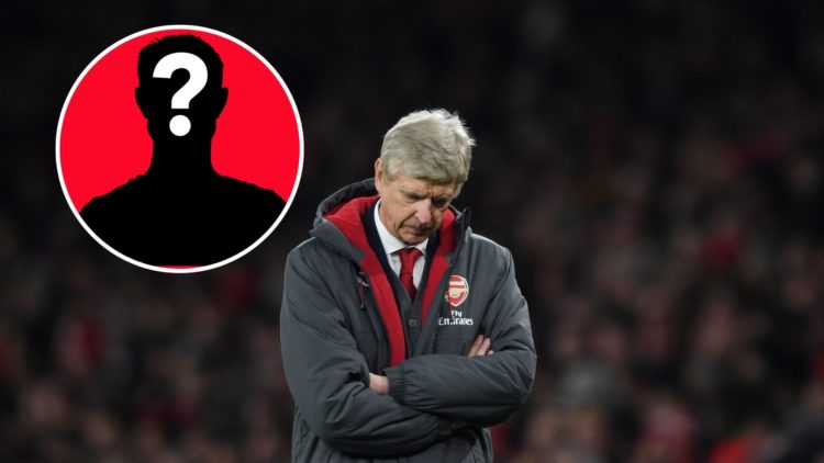 Image of Arsene Wenger of Arsenal shows his disappointment during the Premier League match between Arsenal and Manchester United, Inset of a myster...