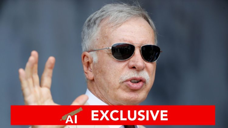 Image of Los Angeles Rams owner Stan Kroenke enters Los Angeles Memorial Coliseum ahead of the game against the New Orleans Saints, inset of Arsena...