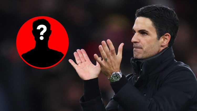 Mikel Arteta after the UEFA Champions League 2024/25 match between Arsenal and Paris Saint-Germain, inset, mystery icon.