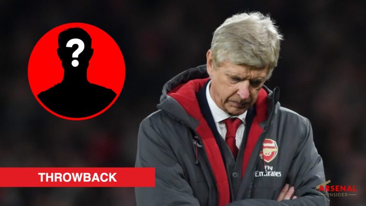 Arsene Wenger, former Arsenal manager, during the Premier League match between Arsenal and Manchester United.