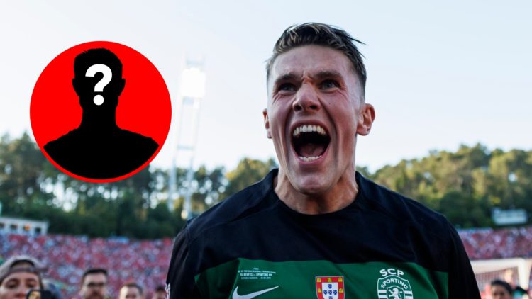 Viktor Gyokeres after the 2025 Portuguese Cup match between Sporting CP and SL Benfica, inset, mystery icon.