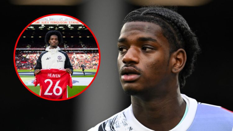 Ayden Heaven prior to the Premier League match between Fulham and Arsenal, inset, Ayden Heaven on the pitch ahead of the Premier League match betwe...