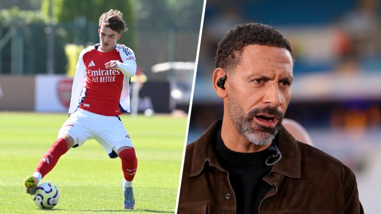 A split image of Max Dowman and Rio Ferdinand