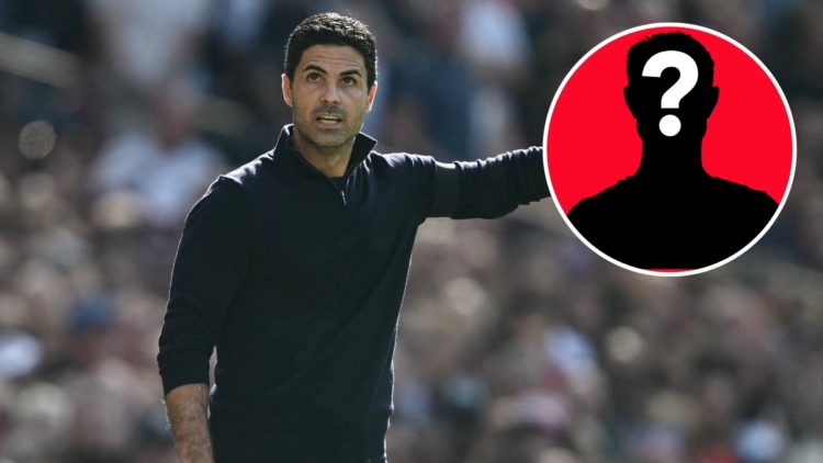 Image of Mikel Arteta gestures during Manchester United v Arsenal in the Premier League clash., inset of a mystery player