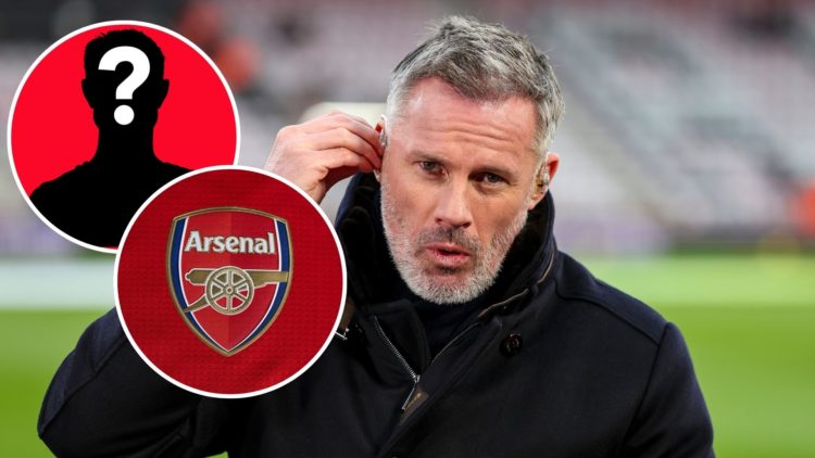 Image of Former Liverpool player now a Sky TV pundit Jamie Carragher before the Premier League match between AFC Bournemouth and Liverpool, inset o...