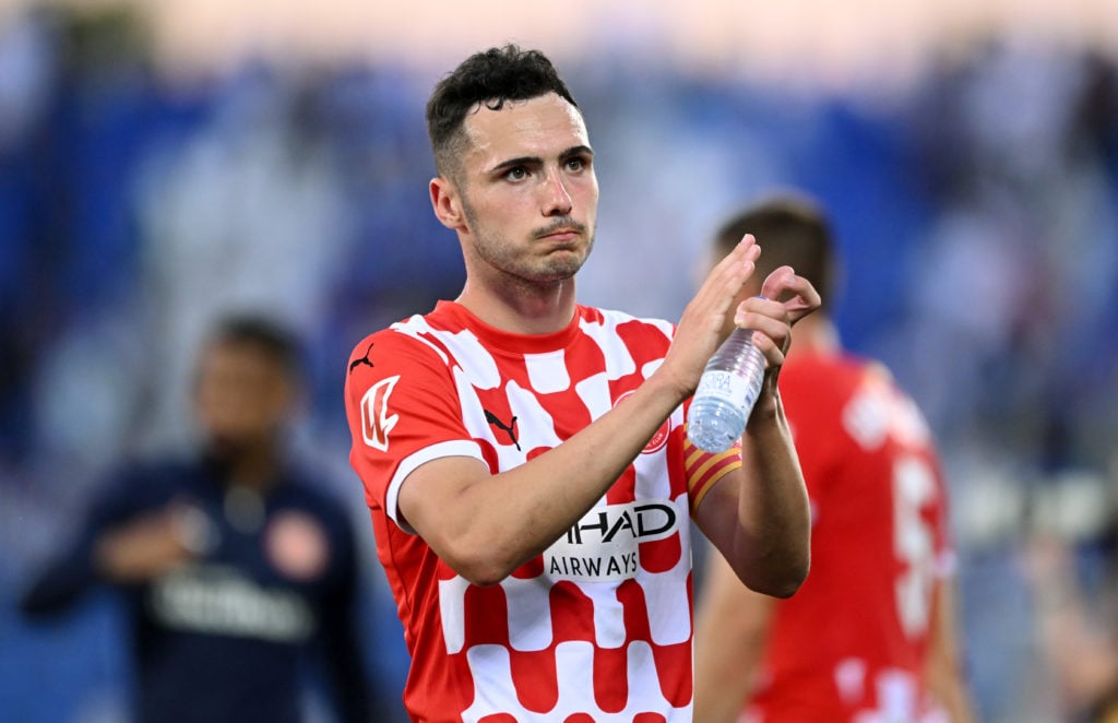 Arnau Martinez applauds after CD Leganes v Girona FC