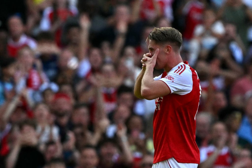 Viktor Gyokeres celebrates scoring during Arsenal v Athletic Bilbao in the pre-season friendly clash.