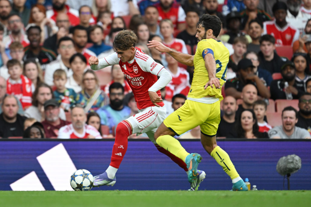 Max Dowman in action during Arsenal v Villarreal in the Pre-Season Friendly clash.