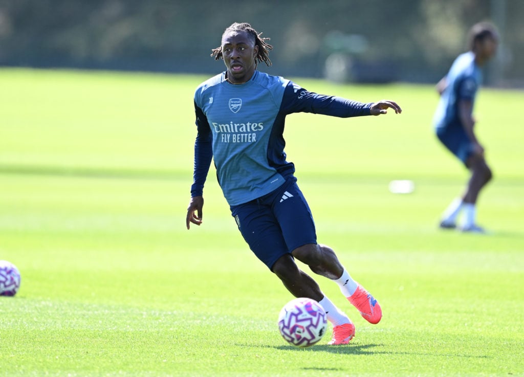 Eberechi Eze in training for Arsenal