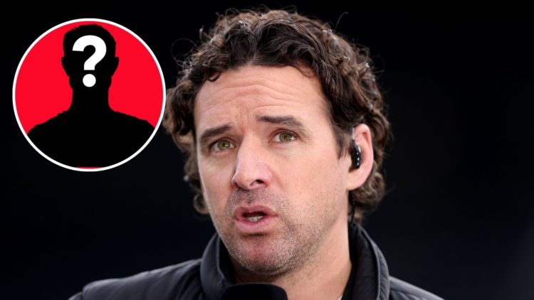 Image of Owen Hargreaves speaks prior to the Premier League match between Newcastle United and West Ham United, inset of a mystery player
