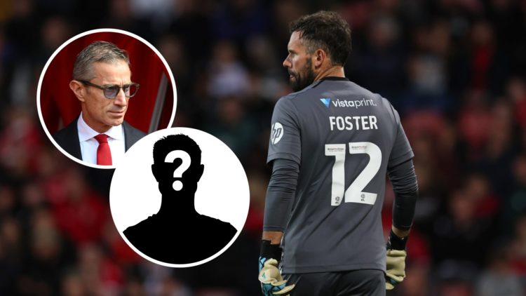 Ben Foster with inset of Arsenal director Andrea Berta