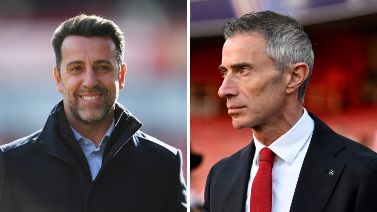 Edu Gaspar, Sporting Director of Arsenal looks on prior to the Barclays Women's Super League match between Arsenal FC and Tottenham Hotspur at Emir...