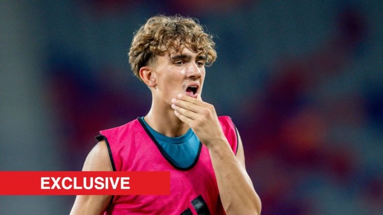 Max Dowman of Arsena gestures during the Arsenal Open Training Session: Pre-Season Tour at Kai Tak Stadium, with Arsenal Insider Exclusive Banner