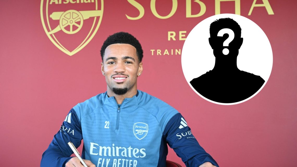Arsenal's Ethan Nwaneri signs a new long-term contract at Sobha Realty Training Centre, with mystery player inset.