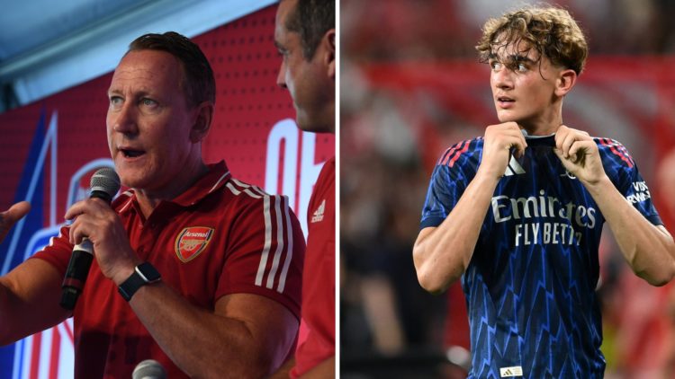 Ray Parlour former Arsenal player during the Arsenal fan Party at the Ritz Carlton Marina Del Ray on July 16, 2019 in Los Angeles, California (L), ...