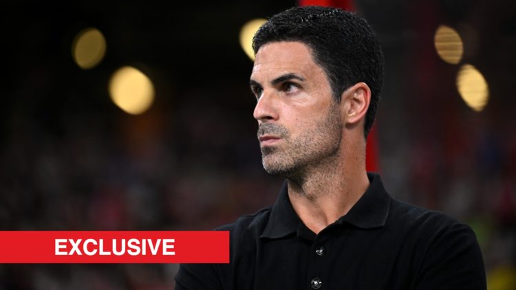 Mikel Arteta, Manager of Arsenal, looks on during the Pre-Season Friendly between Arsenal FC and Newcastle United, with Arsenal Insider Exclusive b...