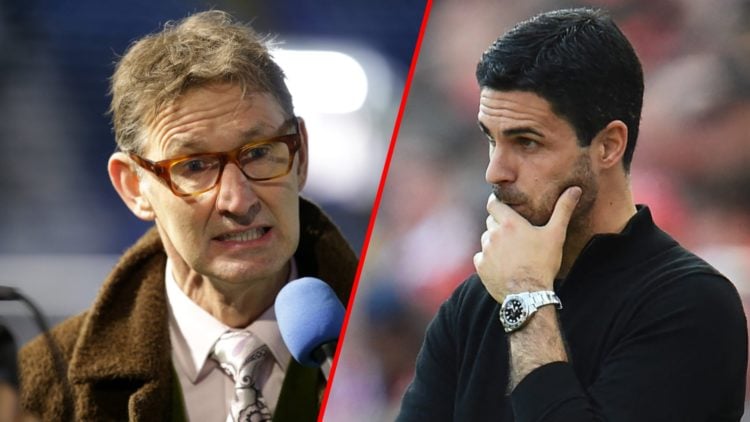 Split image of (L) Tony Adams before the FA Cup match between Portsmouth and Arsenal and (R) Mikel Arteta during Liverpool v Arsenal in the Premier...