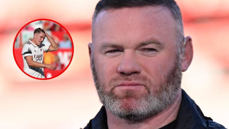 Wayne Rooney ahead of UEFA Champions League semi-final match between Arsenal and PSG, inset, Viktor Gyokeres during the Premier League match betwee...