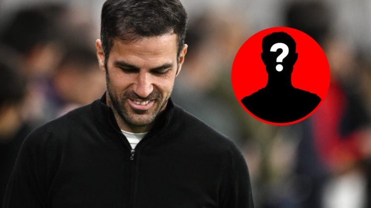 Cesc Fabregas during the Serie match between Atalanta and Como, inset, mystery icon.