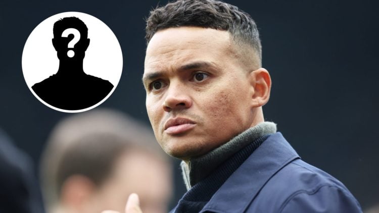 Jermaine Jenas looks on as he is seen working for Stadium Astro prior to the Premier League match between Newcastle United FC and Arsenal FC, with ...