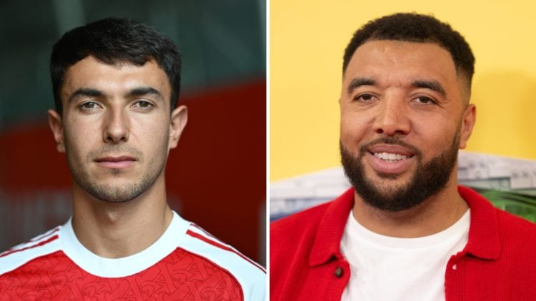 Arsenal unveil new signing Martin Zubimendi at Emirates Stadium (L), Troy Deeney attends the "Piece by Piece" Closing Night Gala during the 68th BF...
