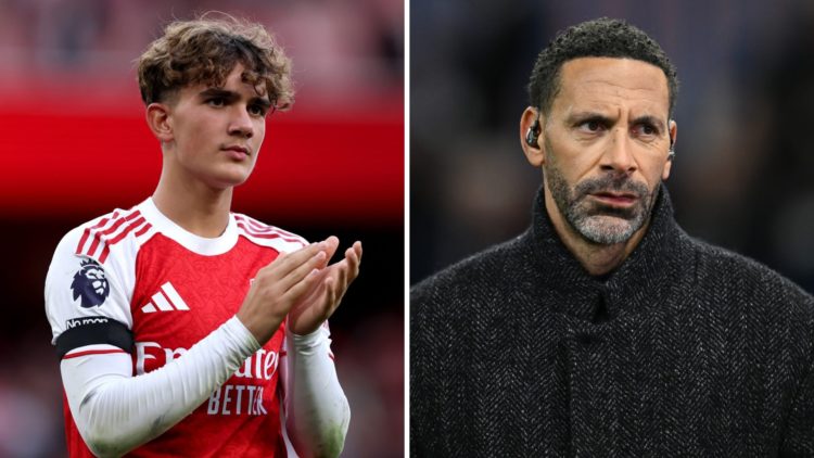 Max Dowman of Arsenal applauds the fans after the Premier League match between Arsenal and Leeds United at Emirates Stadium (L), Former footballer ...