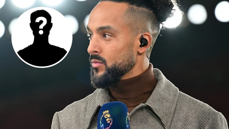 Ex Arsenal player Theo Walcott before the Premier League match between Arsenal FC and Manchester United FC at Emirates Stadium, with mystery player...