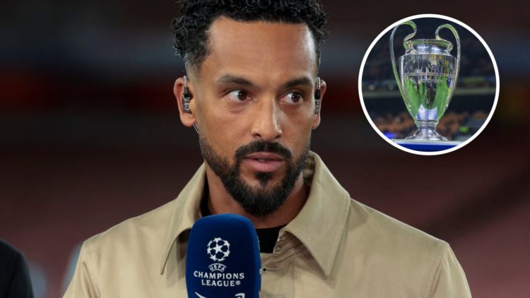 Theo Walcott comments for Amazon the UEFA Champions League 2024/25 Semi Final First Leg match between Arsenal FC and Paris Saint-Germain, with inse...