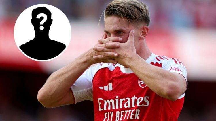 Viktor Gyokeres of Arsenal celebrates his goal during the pre-season friendly match between Arsenal and Athletic Club at Emirates Stadium, with mys...