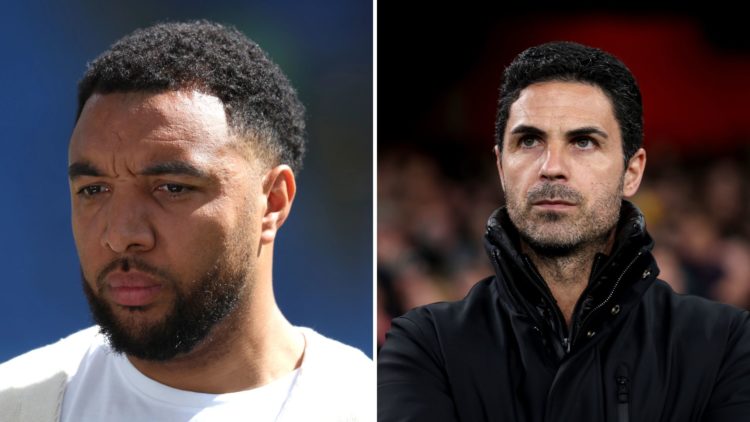 Split Image of SKY Sports pundit Troy Deeney before the Sky Bet Championship match between Coventry City FC and Middlesbrough, Mikel Arteta, Manage...