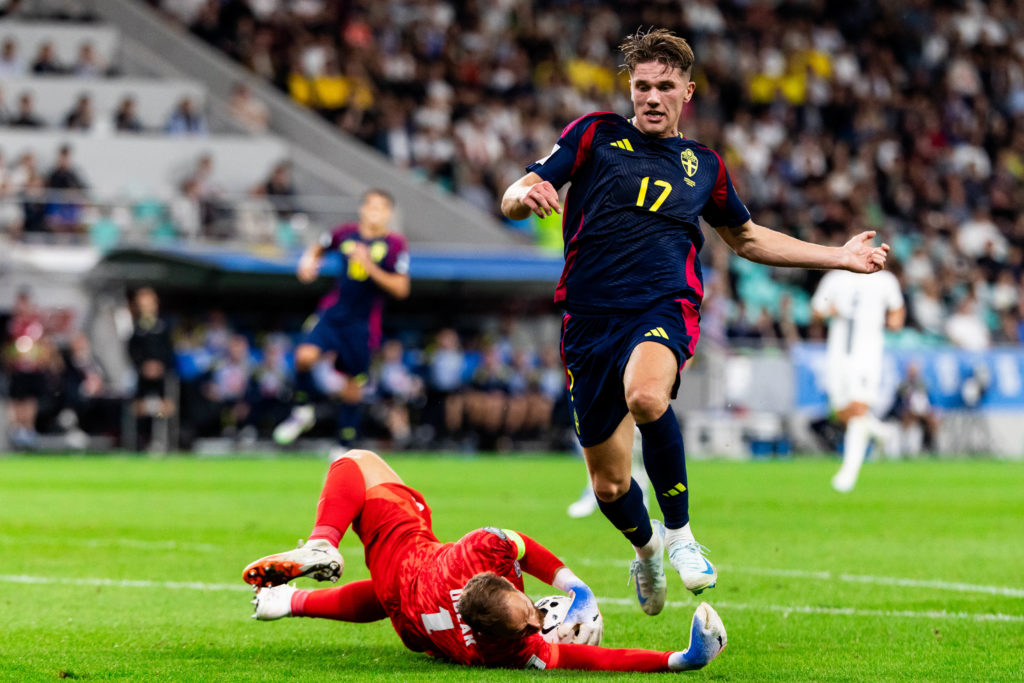 Viktor Gyokeres in action during Slovenia v Sweden in the FIFA World Cup 2026 Qualifier