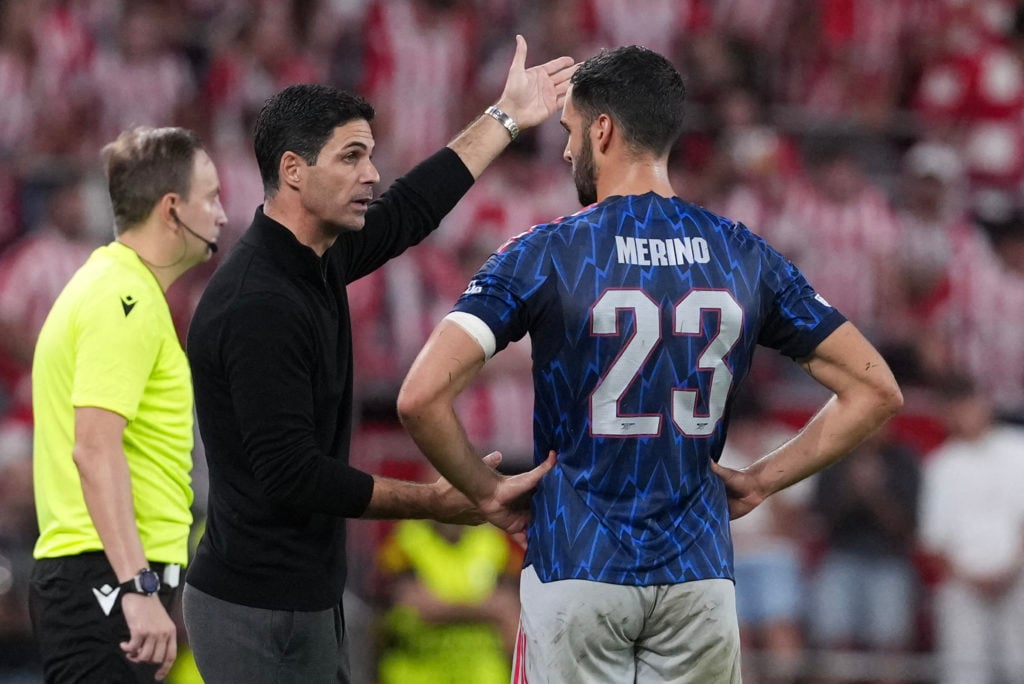 Mikel Arteta during the UEFA Champions League match, between Athletic Club de Bilbao and Arsenal FC.