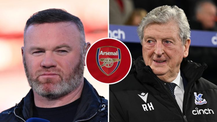 Split Image of Wayne Rooney is seen ahead of UEFA Champions League semi-final first leg football match against Arsenal, Crystal Palace manager Roy ...