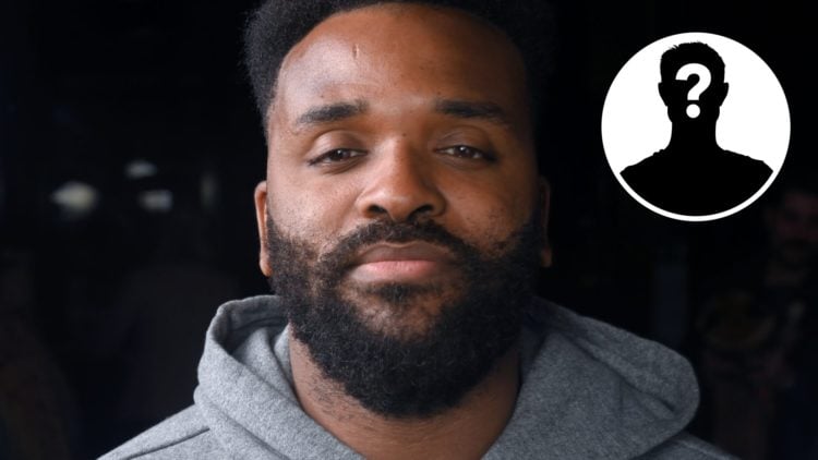 Darren Bent during the Movember Tats & Chats Parlour Launch, with mystery player inset.