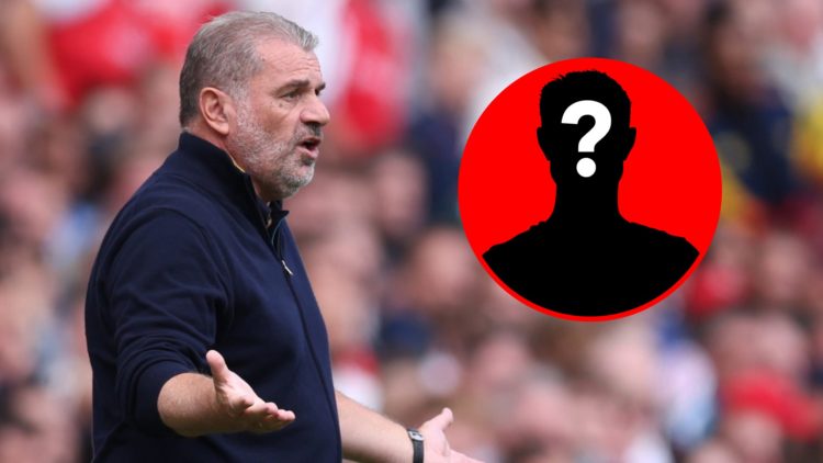 Ange Postecoglou during the Premier League match between Arsenal and Nottingham Forest, inset, mystery icon.