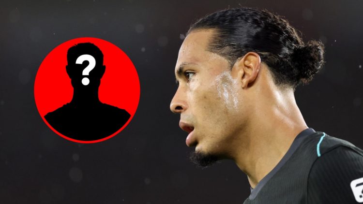 Virgil van Dijk of during the Premier League match between Southampton and Liverpool, inset, mystery icon.