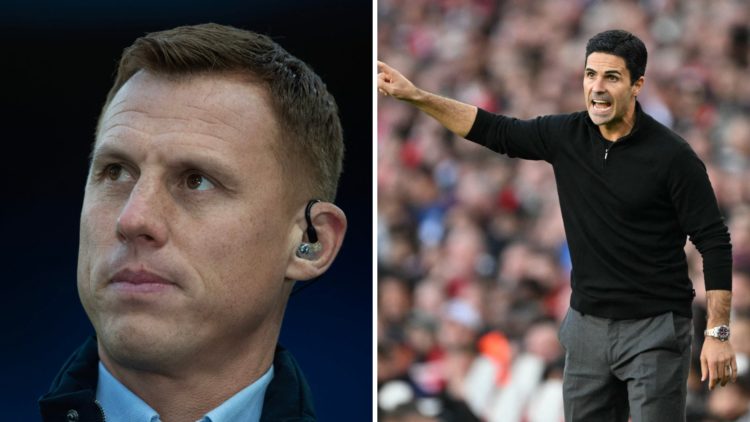 Steve Sidwell working as a pundit before Chelsea v Fulham in the Premier League, Mikel Arteta during Arsenal v Manchester City in the Premier League