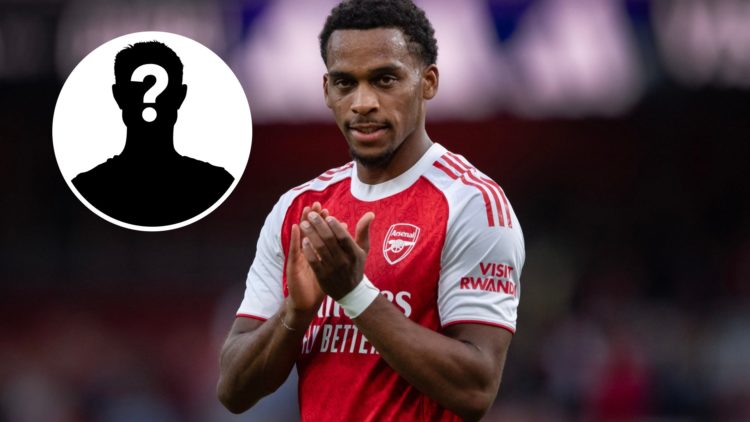 Jurrien Timber of Arsenal acknowledges the fans after the pre-season friendly match between Arsenal and Villarreal at Emirates Stadium, with myster...